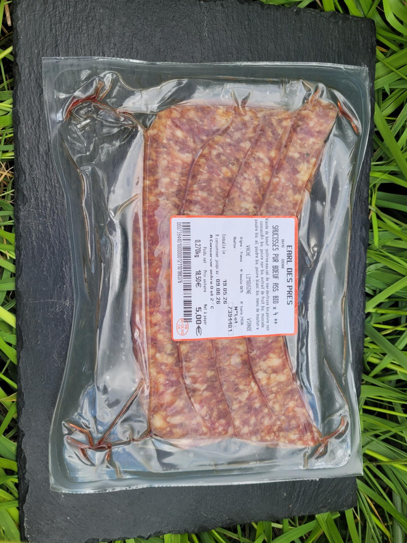 Saucisses de boeuf
